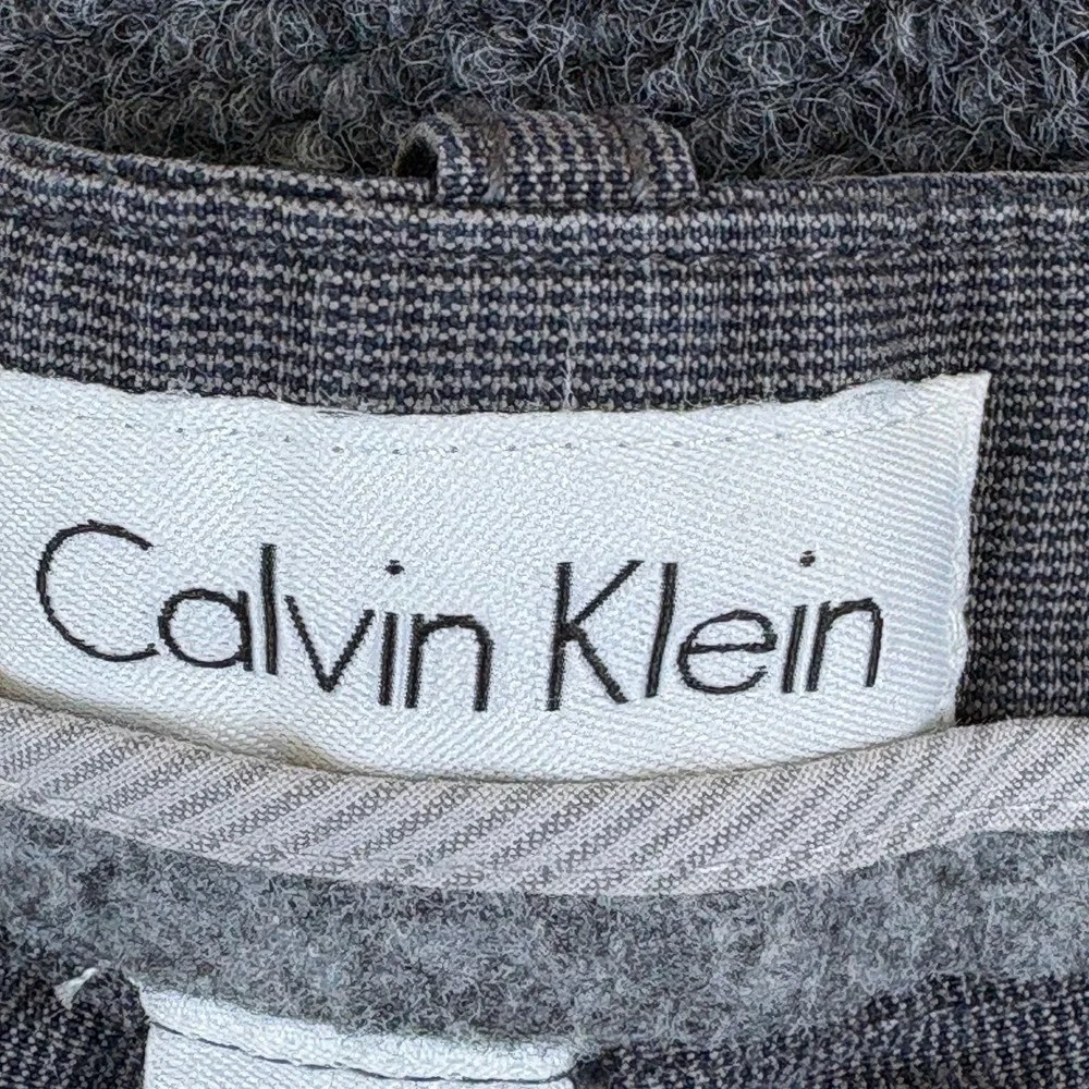 Calvin Klein Twill Pants Mens 28x27.5 Gray Cotton Mid Rise Pockets Straight Leg‎
